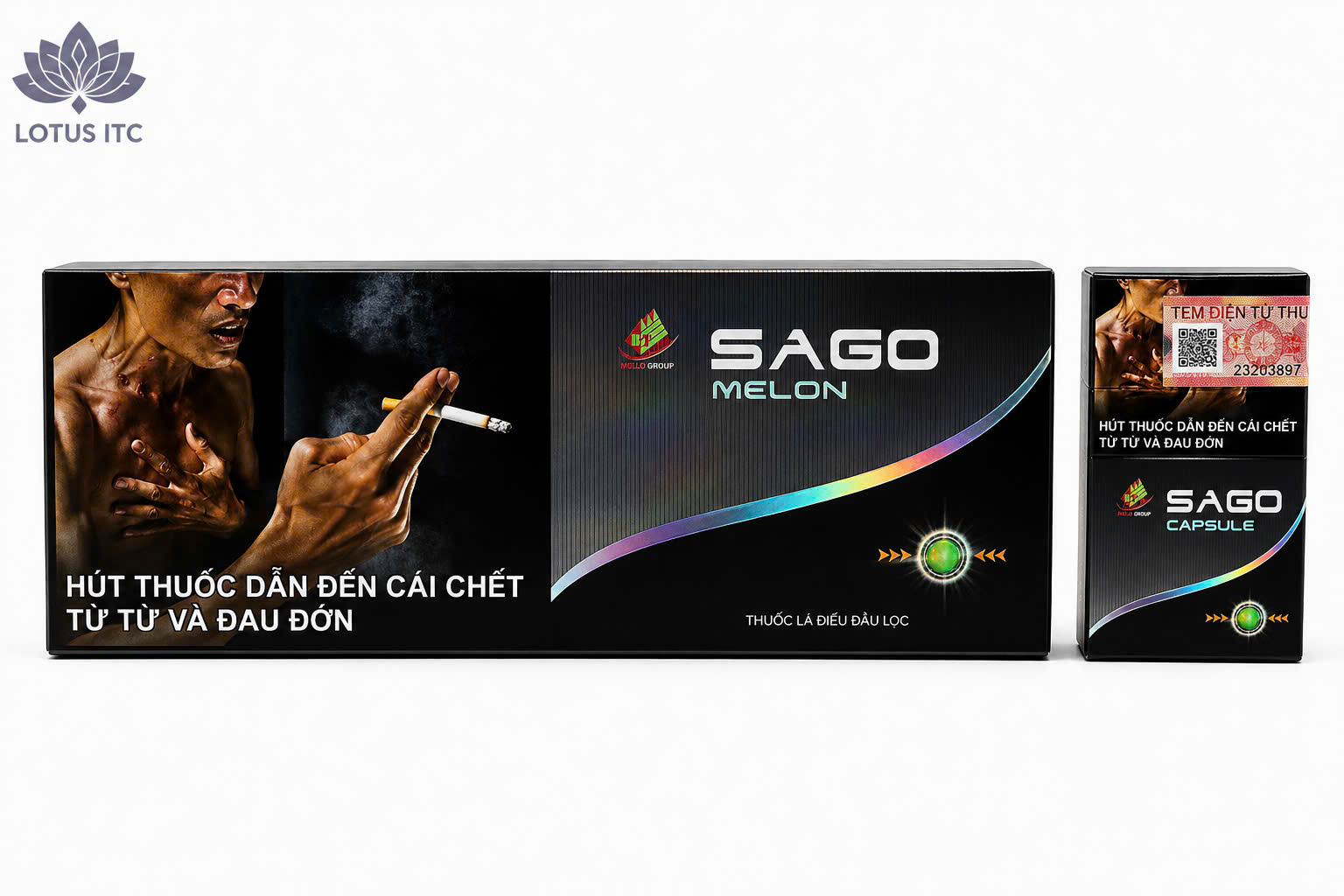 Thuốc Lá Sago Demi Melon - Thuốc Lá Bấm Đổi Vị Dưa Gang (20 Điếu/1 Bao) (1 Cây/10 Bao)