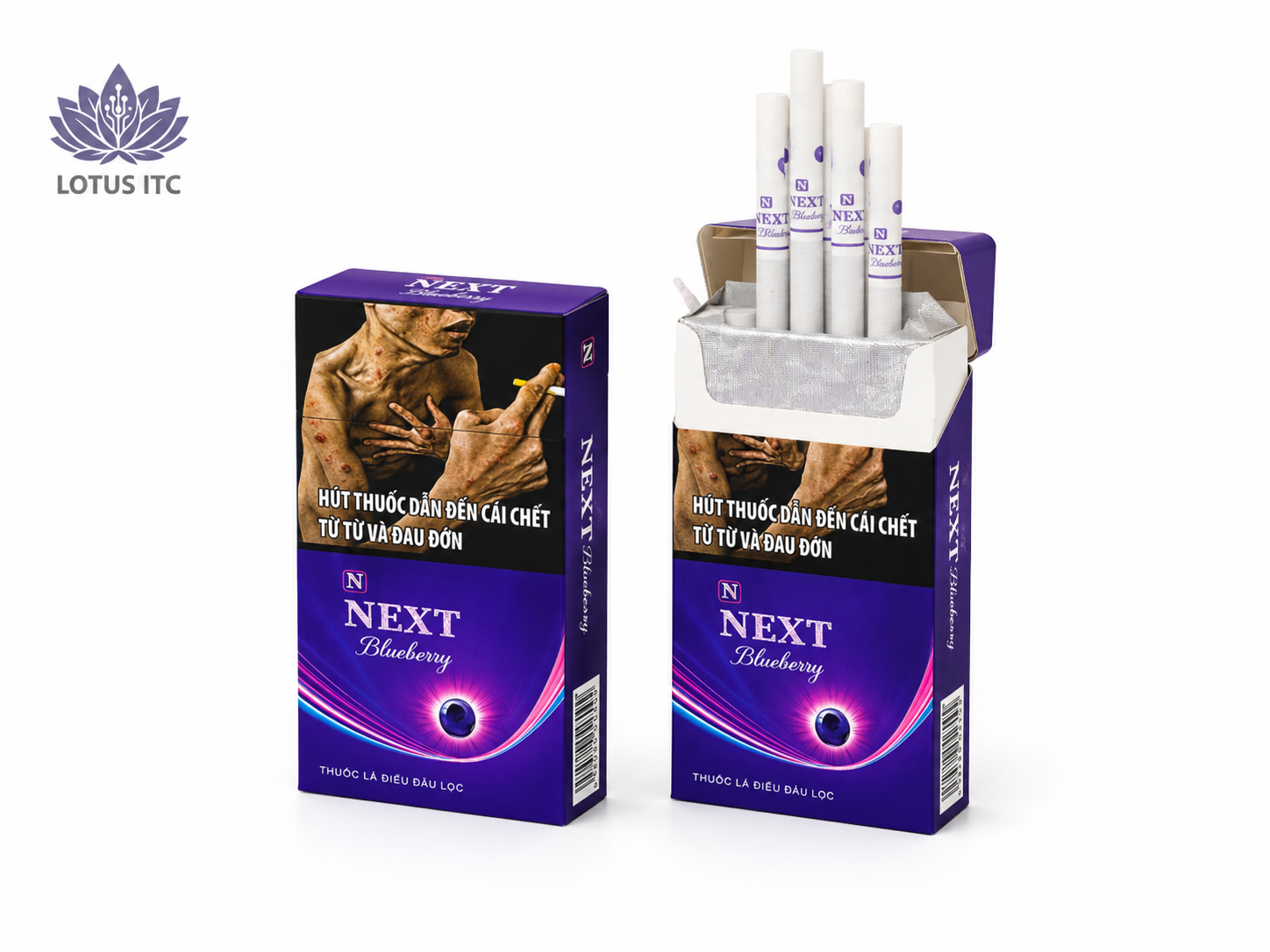 NEXT Blueberry - Thuốc Lá Bấm Đổi Vị Việt Quất (20 Điếu/1 Bao) (1 Cây/10 Bao)