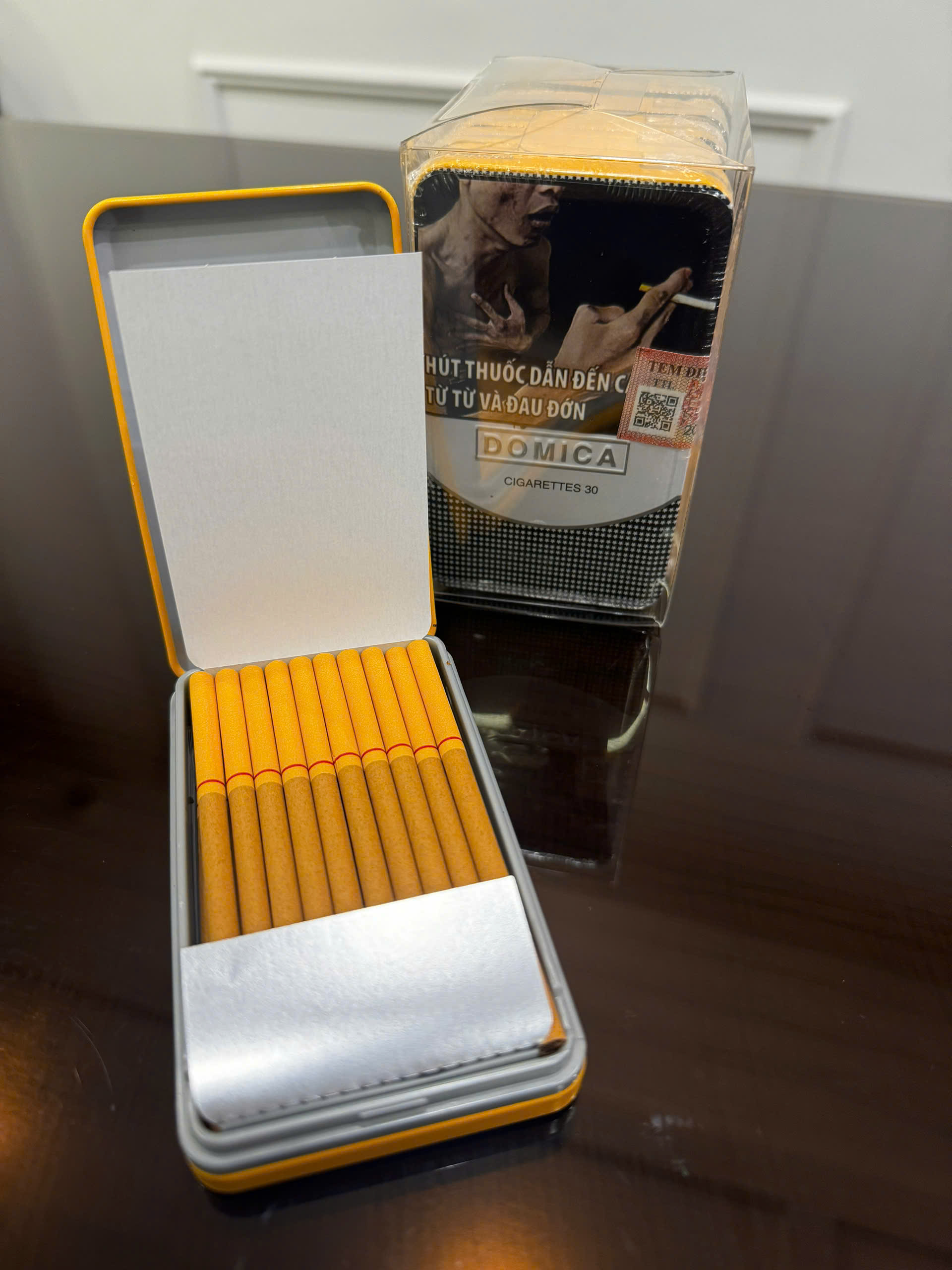 Cigar SLIM 30 DOMICA (Hộp sắt 30 điếu/1 hộp)